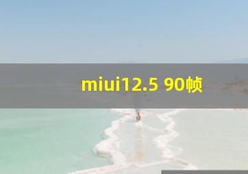 miui12.5 90帧